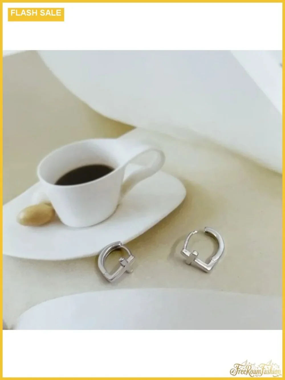 Sterling Silver Tiny Sleeper Hoop Earrings Hypoallergenic Minimalist Cross